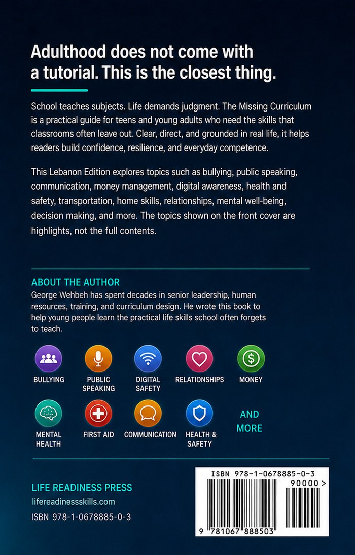Back cover: what the book covers, and about the author